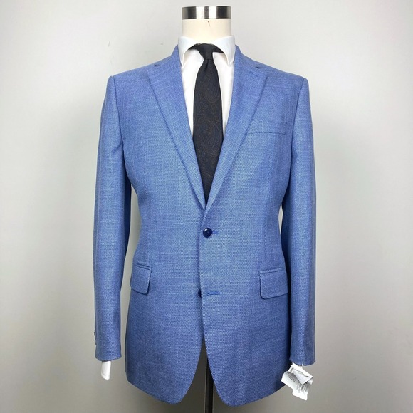 Michael‎ Kors Men's Classic-Fit Light Blue Sport Coat 42L E121741